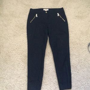 Michael Kors Navy Blue Cigarette Fit Pants Sz 10